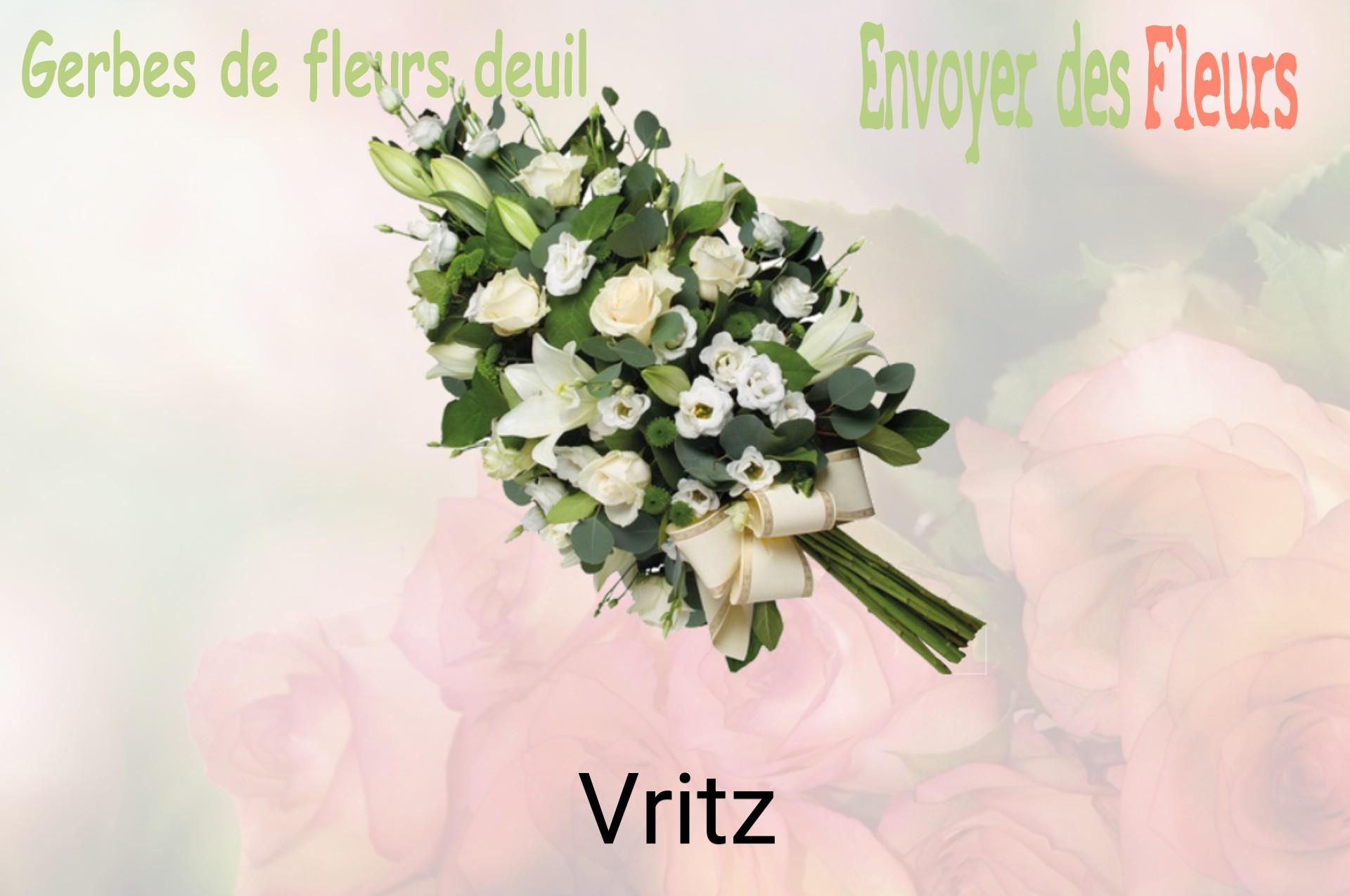 Gerbe de fleurs de deuil livrée à Vritz